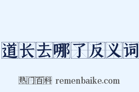 道长去哪了反义词是什么意思的图片